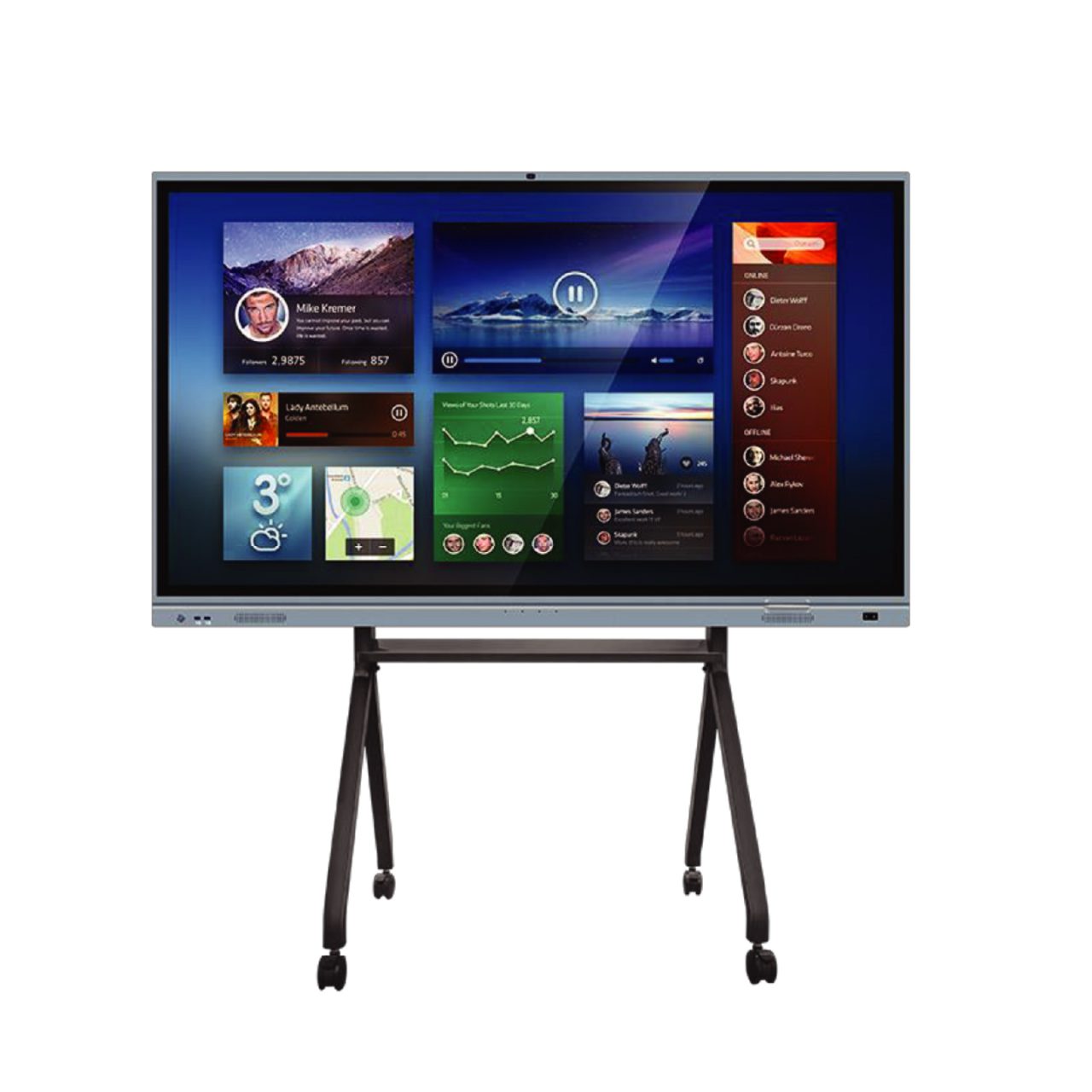 INTERACTIVE WHITEBOARD LCD TOUCH WRITE SCREEN 85"