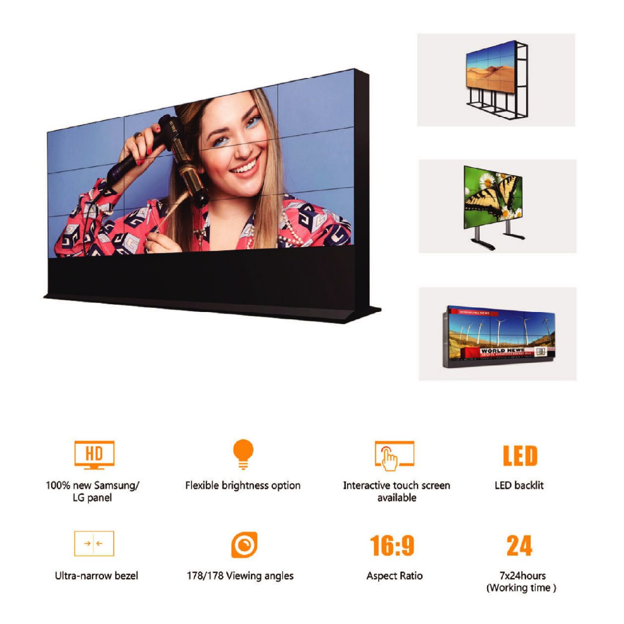 VDO WALL DISPLAY LCD SPLICING SCREEN LWAGOHN11/12