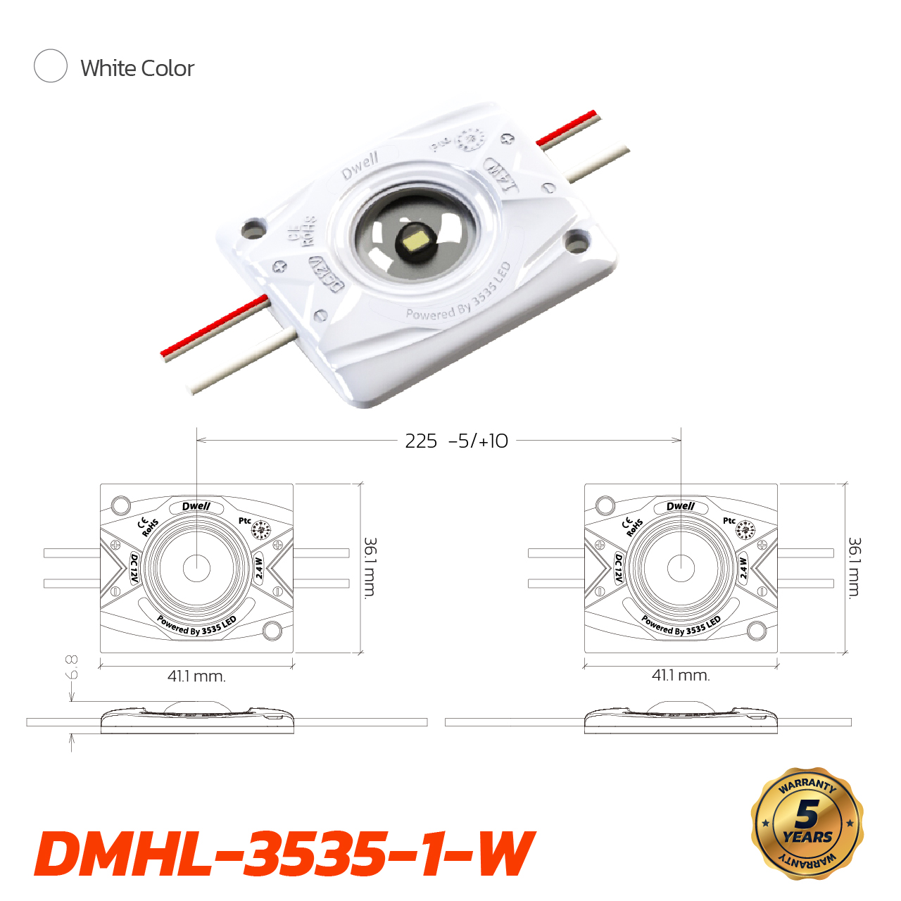 LED HIGH POWER 1 W. DMHL-3535-1-W