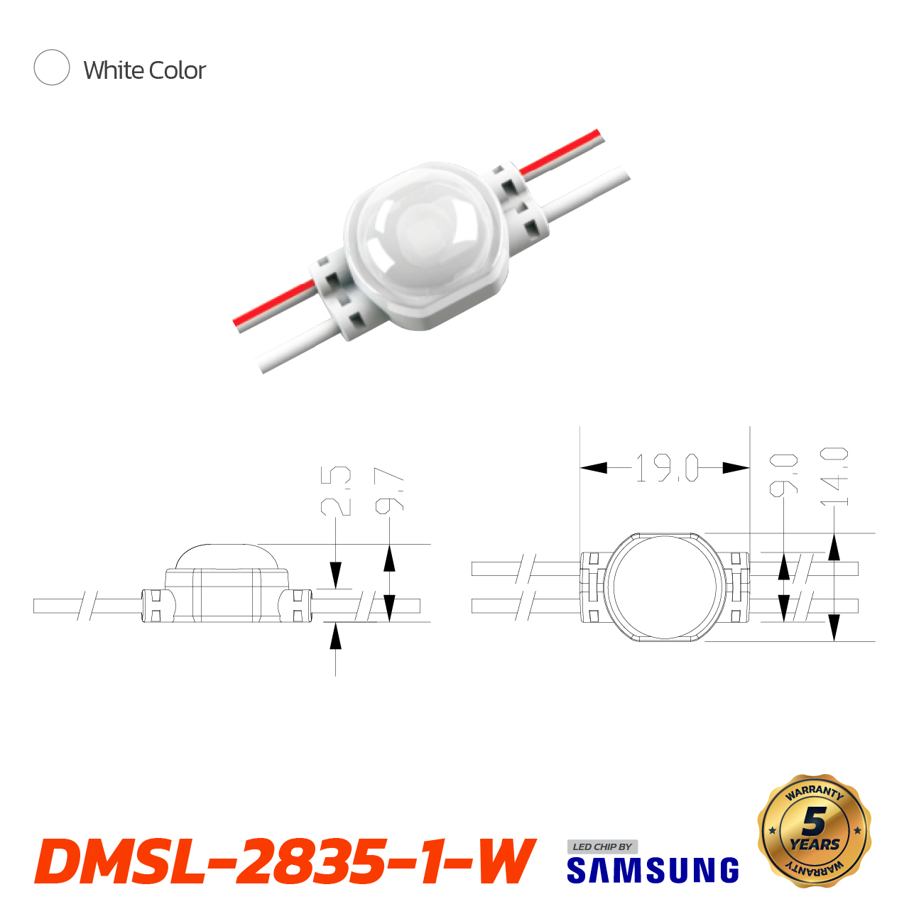 แอลอีดี โมดูล DMSL-2835-1-W SAMSUNG