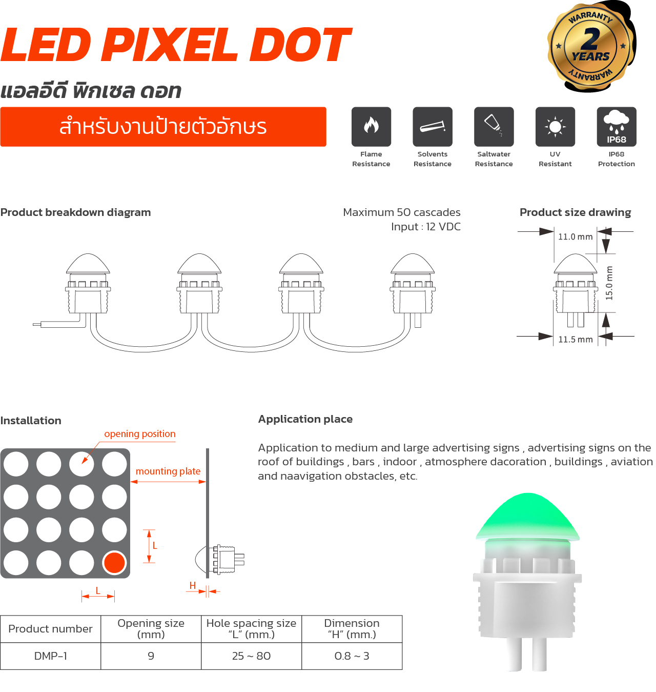 LED PIXEL DOT แอลอีดี พิกเซล ดอท